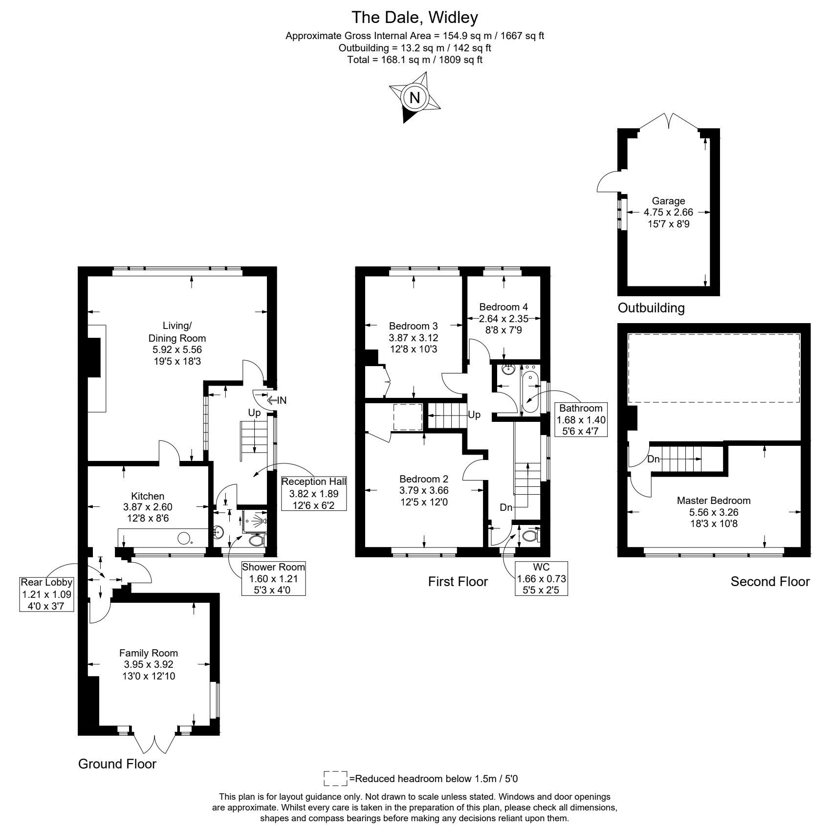 Floorplan of 4 bedroom Semi Detached House for sale, The Dale, Waterlooville, Hampshire, PO7