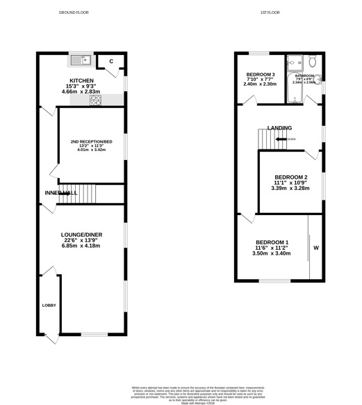 Floorplan of 4 bedroom End Terrace House for sale, Binsteed Road, Portsmouth, Hampshire, PO2