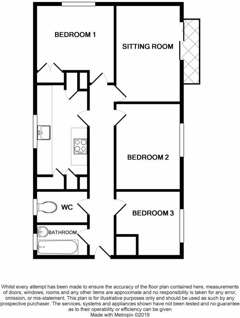 Floorplan of 3 bedroom Flat for sale, Eastern Road, Portsmouth, Hampshire, PO3