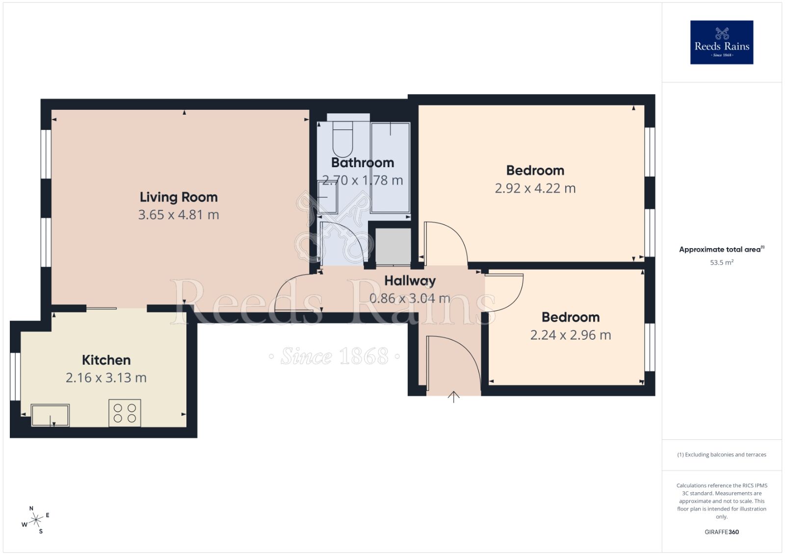 Floorplan of 2 bedroom Flat to rent, Labrador Quay, Salford, M50