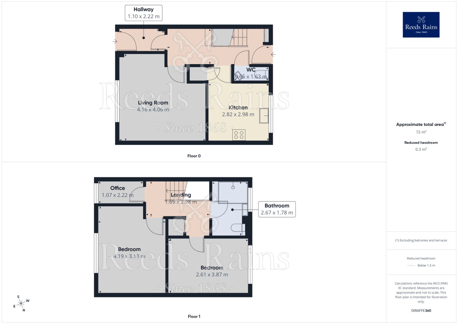 Floorplan of 2 bedroom Semi Detached House to rent, St. Bartholomews Drive, Salford, M5