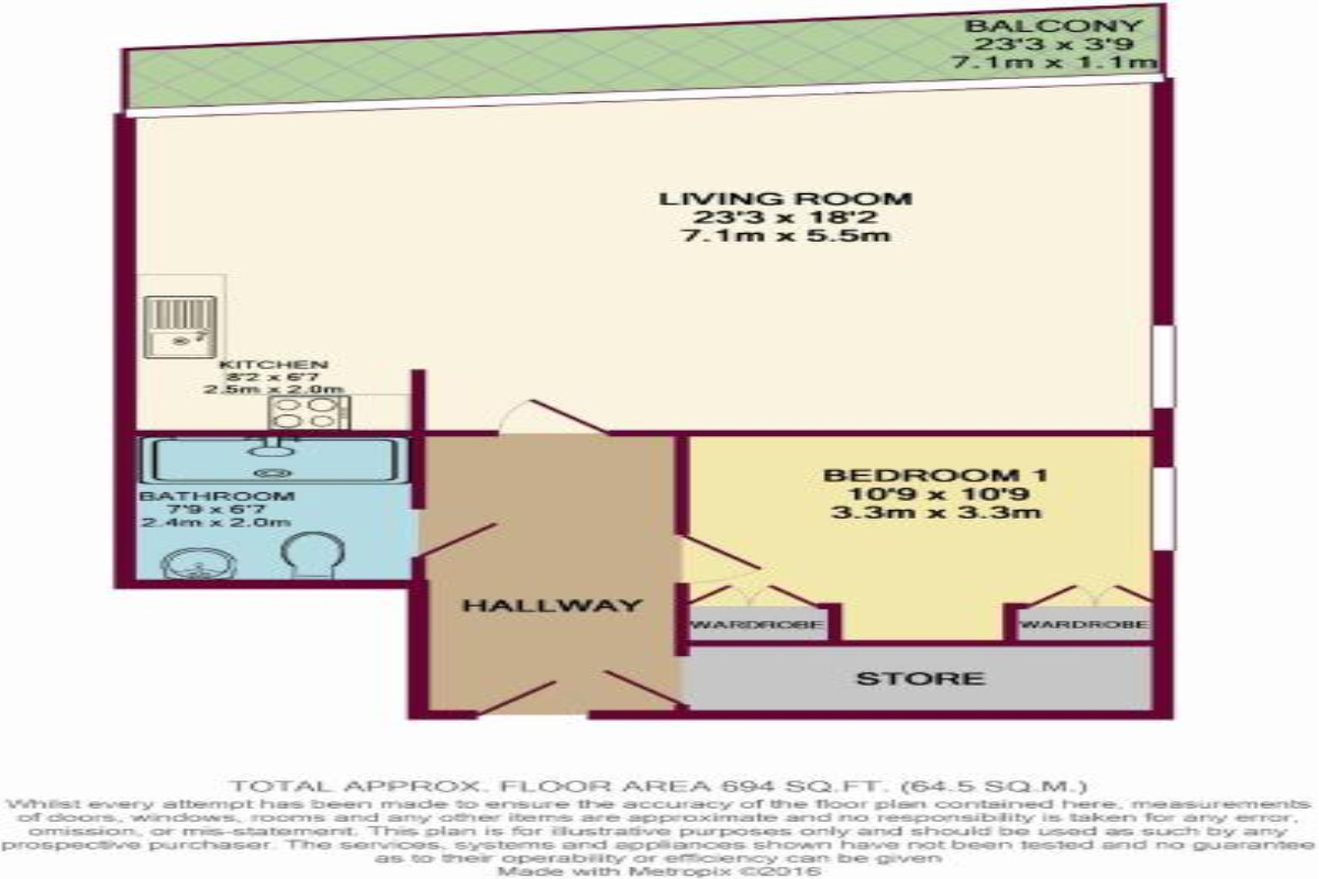 Floorplan of 1 bedroom  Flat to rent, The Quays, Salford, M50
