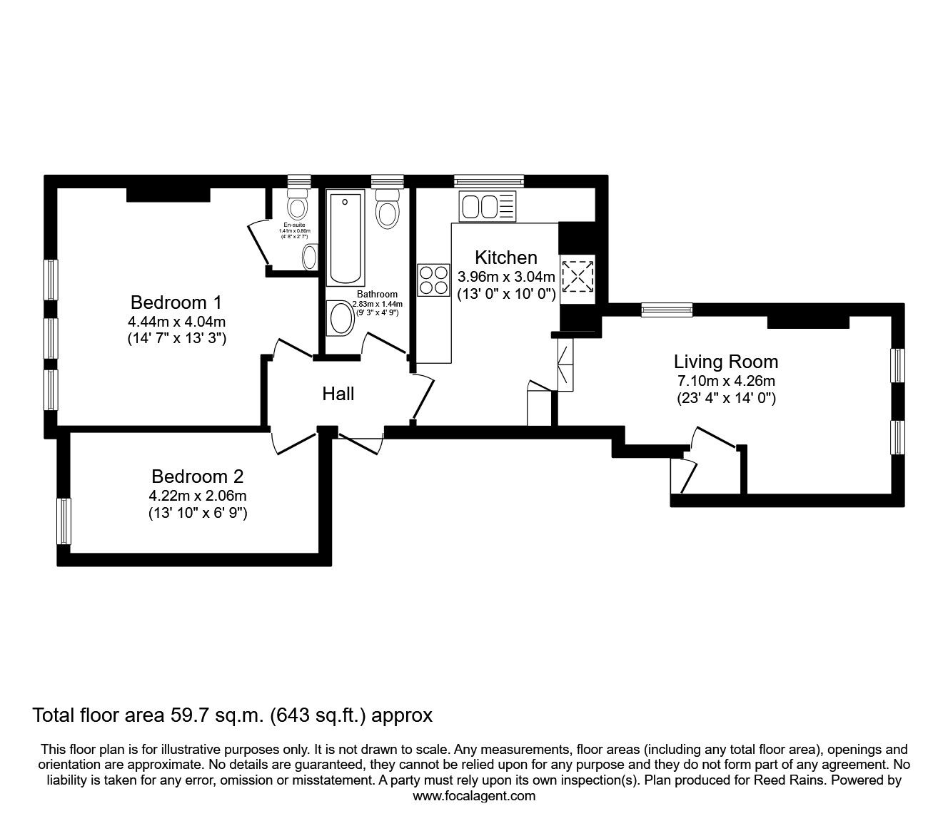 Floorplan of 2 bedroom  Flat to rent, Seymour Grove, Manchester, M16