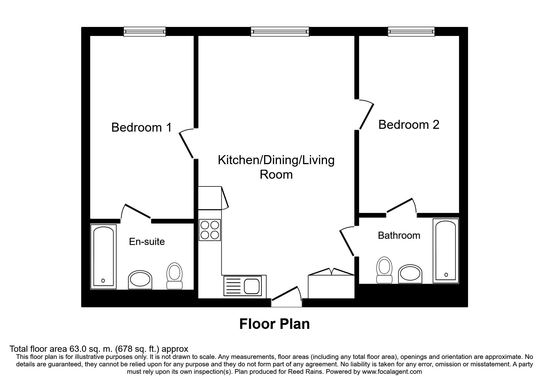Floorplan of 2 bedroom  Flat for sale, Woden Street, Salford, M5