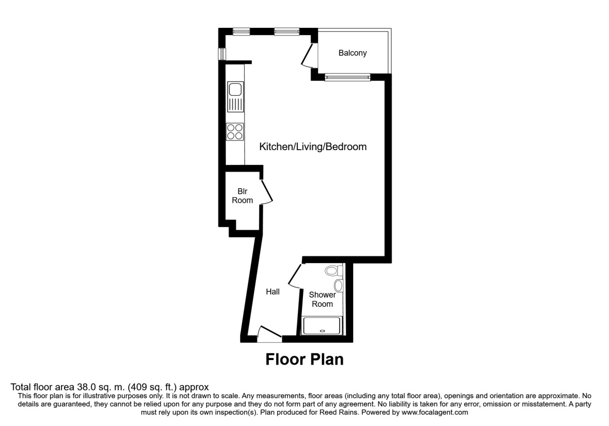 Floorplan of  Flat to rent, The Quays, Salford, M50
