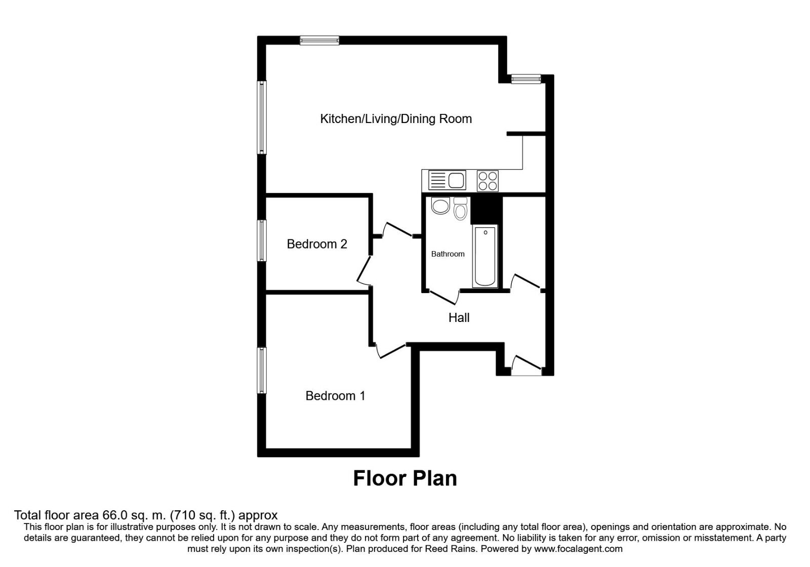Floorplan of 2 bedroom Flat to rent, Quay 5, 234 Ordsall Lane, Greater Manchester, M5