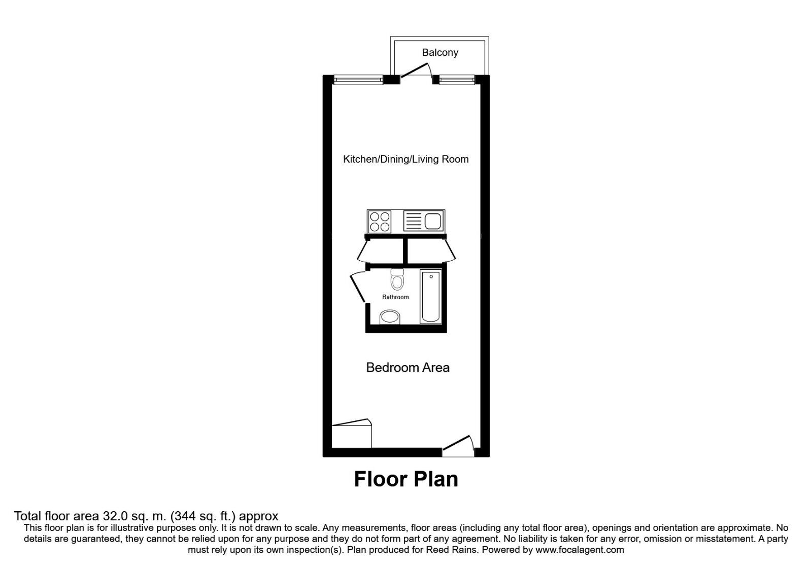 Floorplan of  Flat to rent, Abito, 4 Clippers Quay, Salford, M50