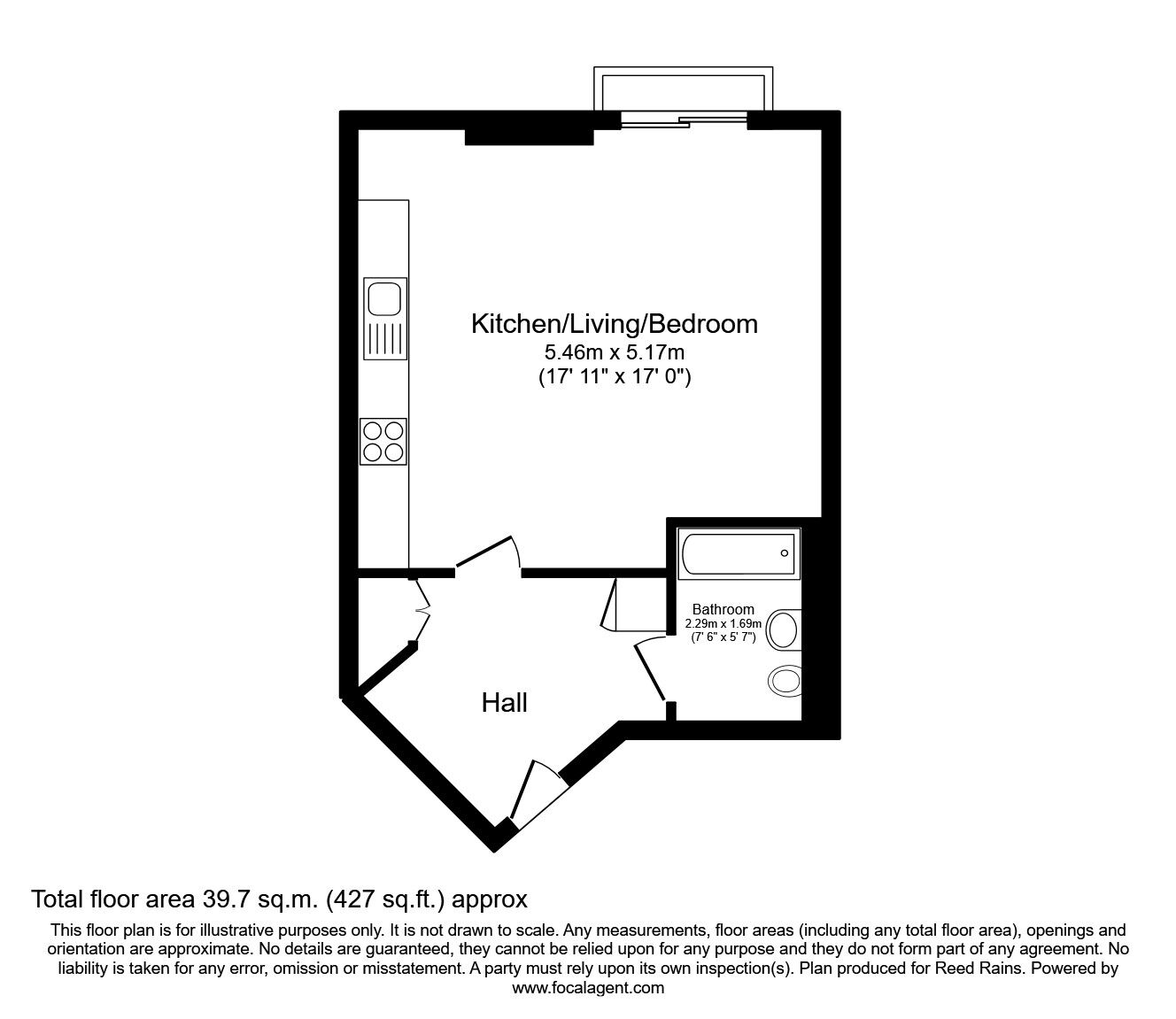Floorplan of  Flat to rent, X Q 7 Building, Taylorson Street South, Greater Manchester, M5