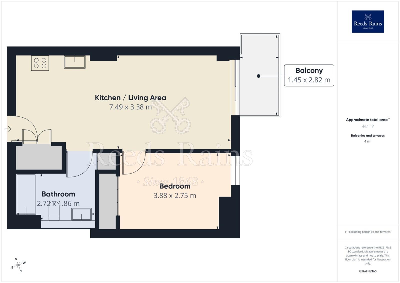 Floorplan of 1 bedroom Flat to rent, Lightbox, Blue, Greater Manchester, M50