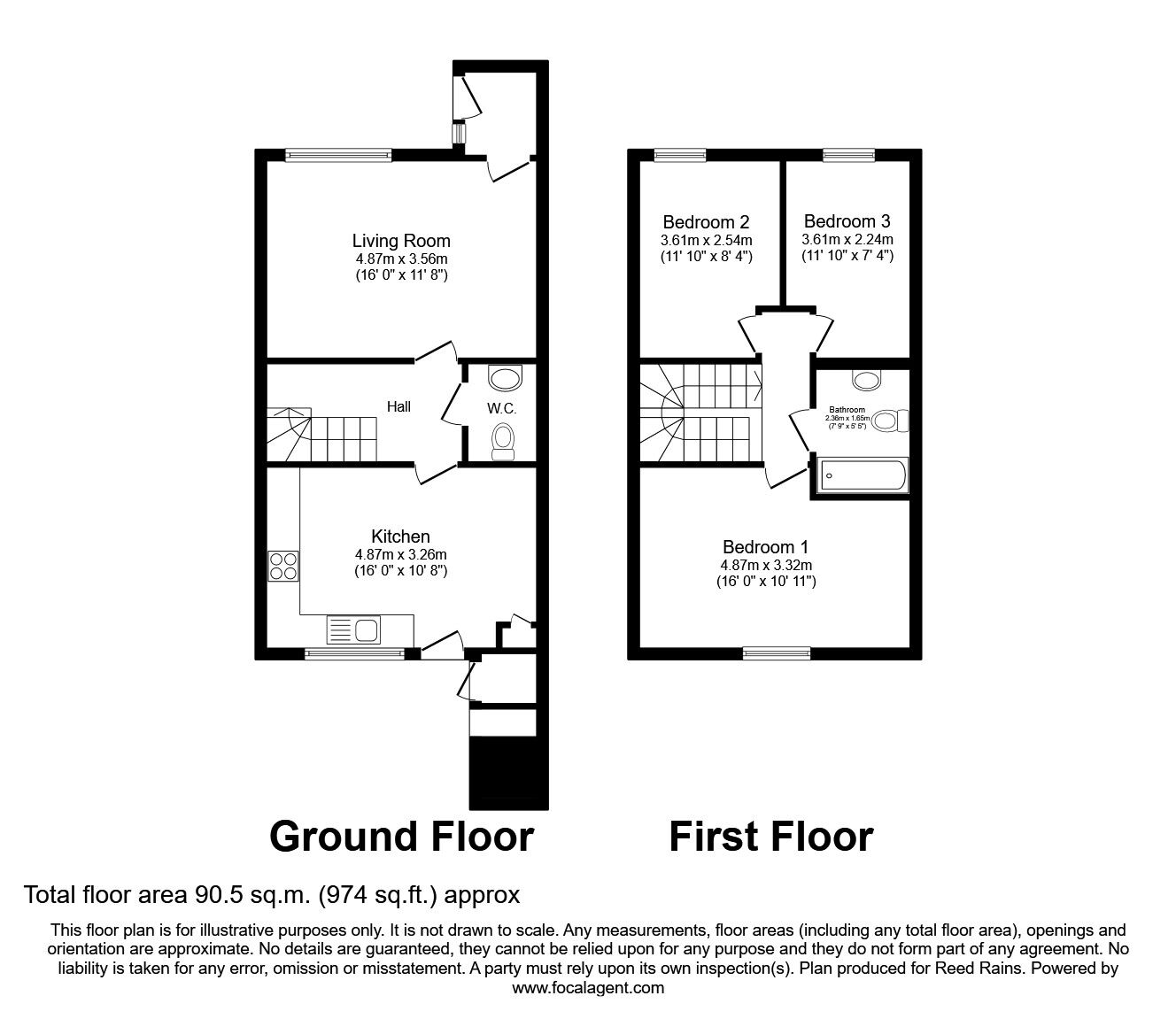 Floorplan of 3 bedroom  House to rent, Wyatt Avenue, Salford, Greater Manchester, M5