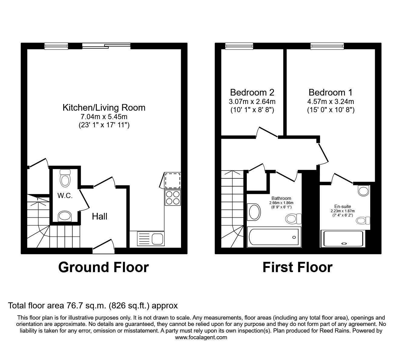 Floorplan of 2 bedroom Flat to rent, Waterhouse Apartments, 14 Worrall Street, Greater Manchester, M5