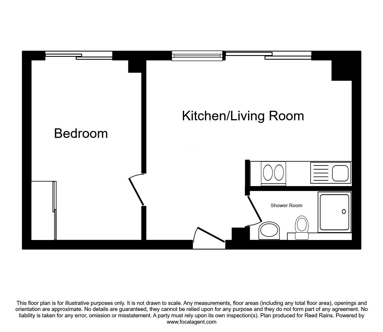 Floorplan of 1 bedroom  Flat to rent, Chester Road, Old Trafford, Greater Manchester, M16