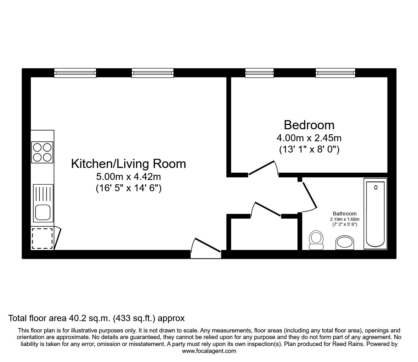 Floorplan of 1 bedroom  Flat to rent, Goodiers Drive, Salford, Greater Manchester, M5