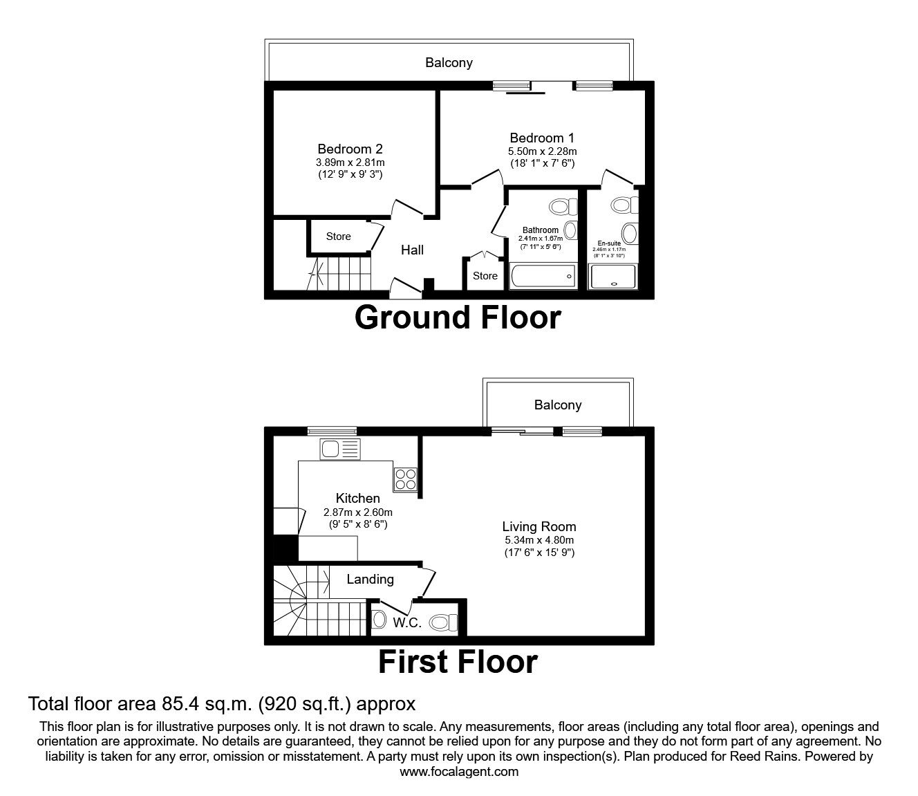 Floorplan of 2 bedroom  Flat to rent, Taylorson Street South, Salford, Greater Manchester, M5