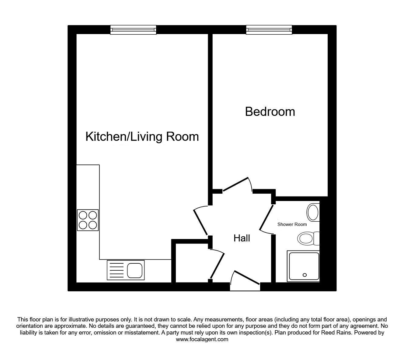 Floorplan of 1 bedroom  Flat for sale, Elmira Way, Salford, M5