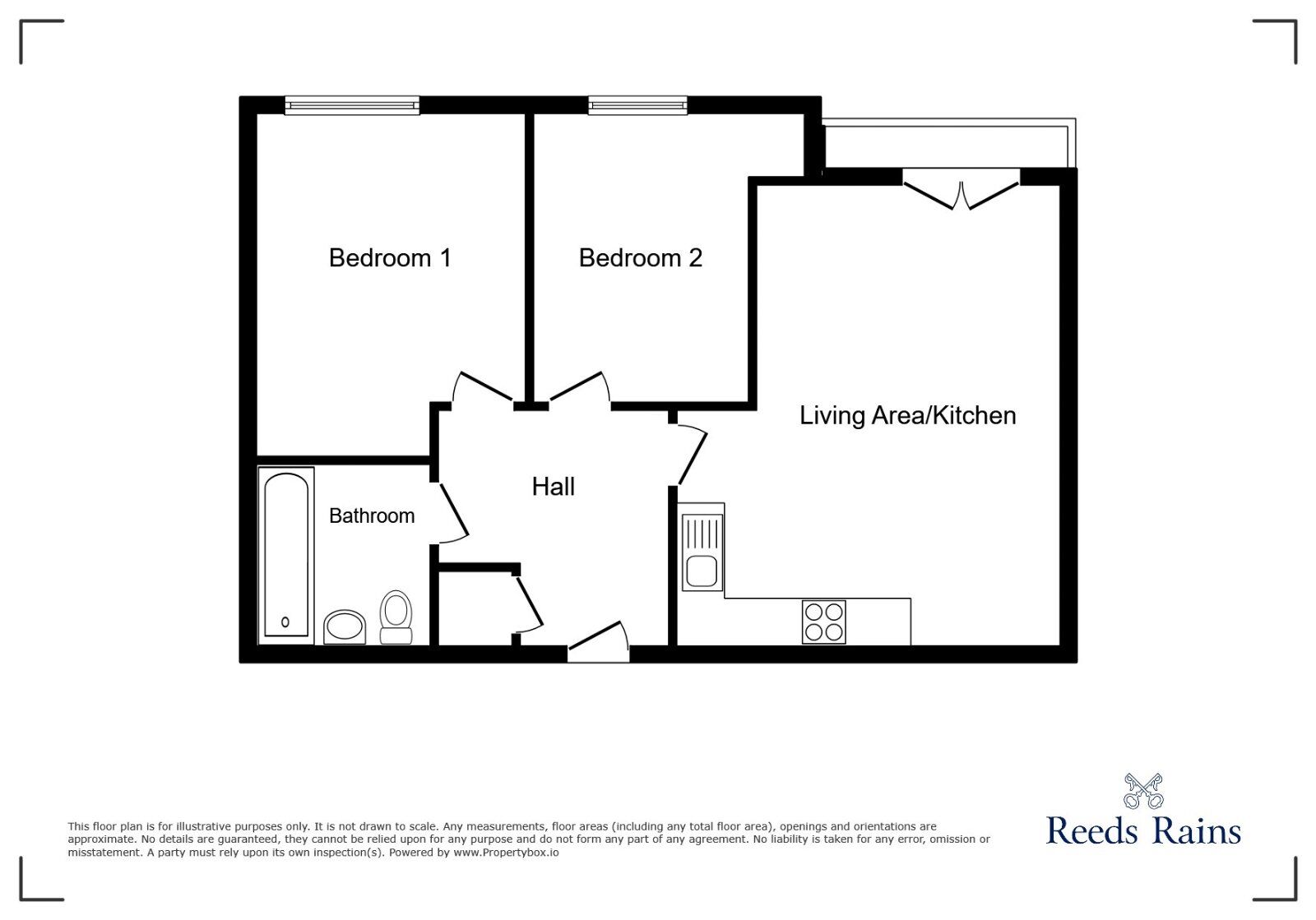 Floorplan of 2 bedroom  Flat for sale, Hessel Street, Salford, M50