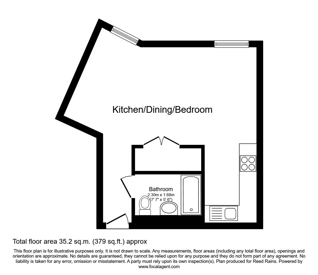Floorplan of  Flat to rent, Taylorson Street South, Salford, Greater Manchester, M5