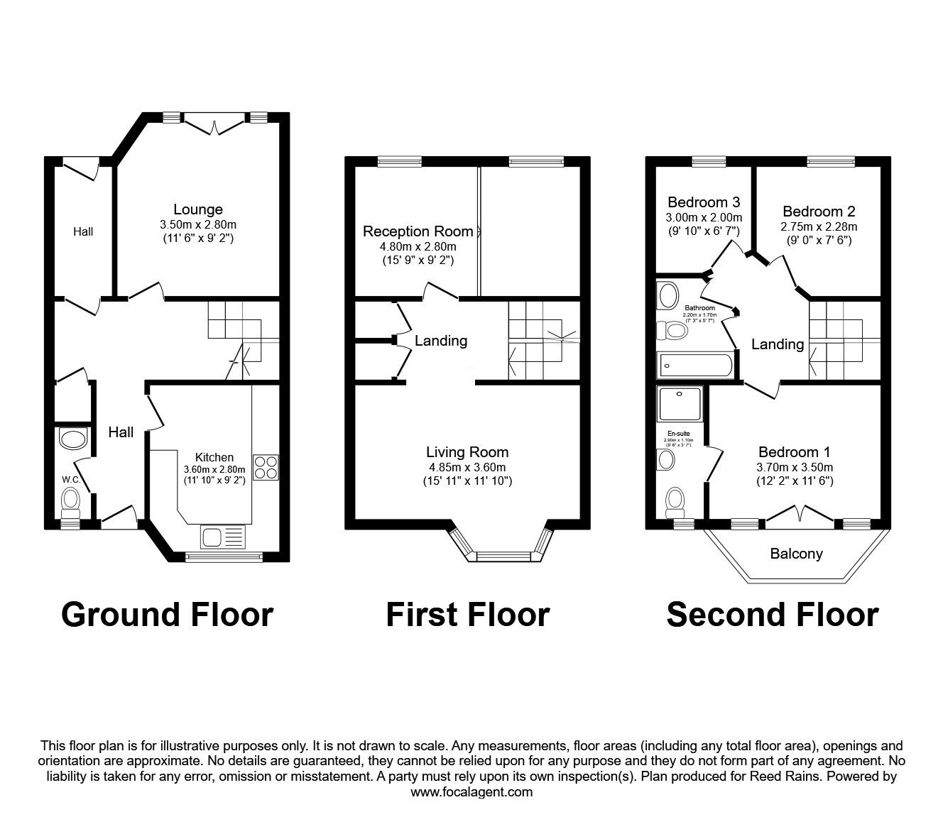 Floorplan of 3 bedroom  House to rent, Vancouver Quay, Salford, Greater Manchester, M50