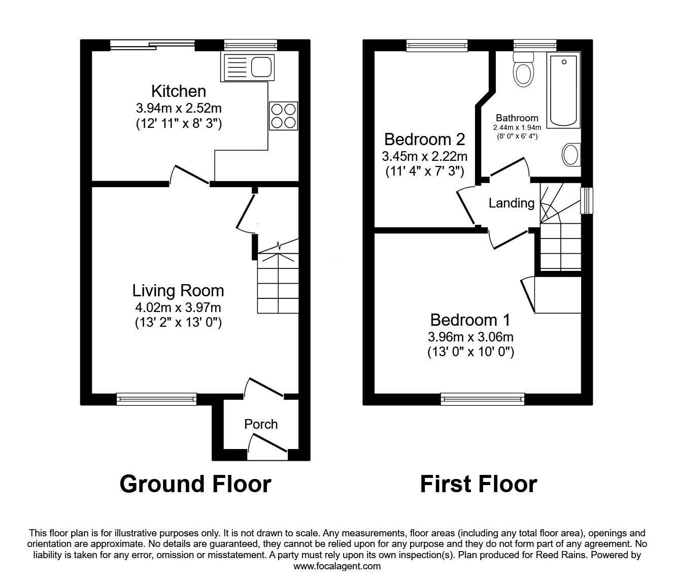 Floorplan of 2 bedroom  House to rent, Windmill Avenue, Salford, Greater Manchester, M5
