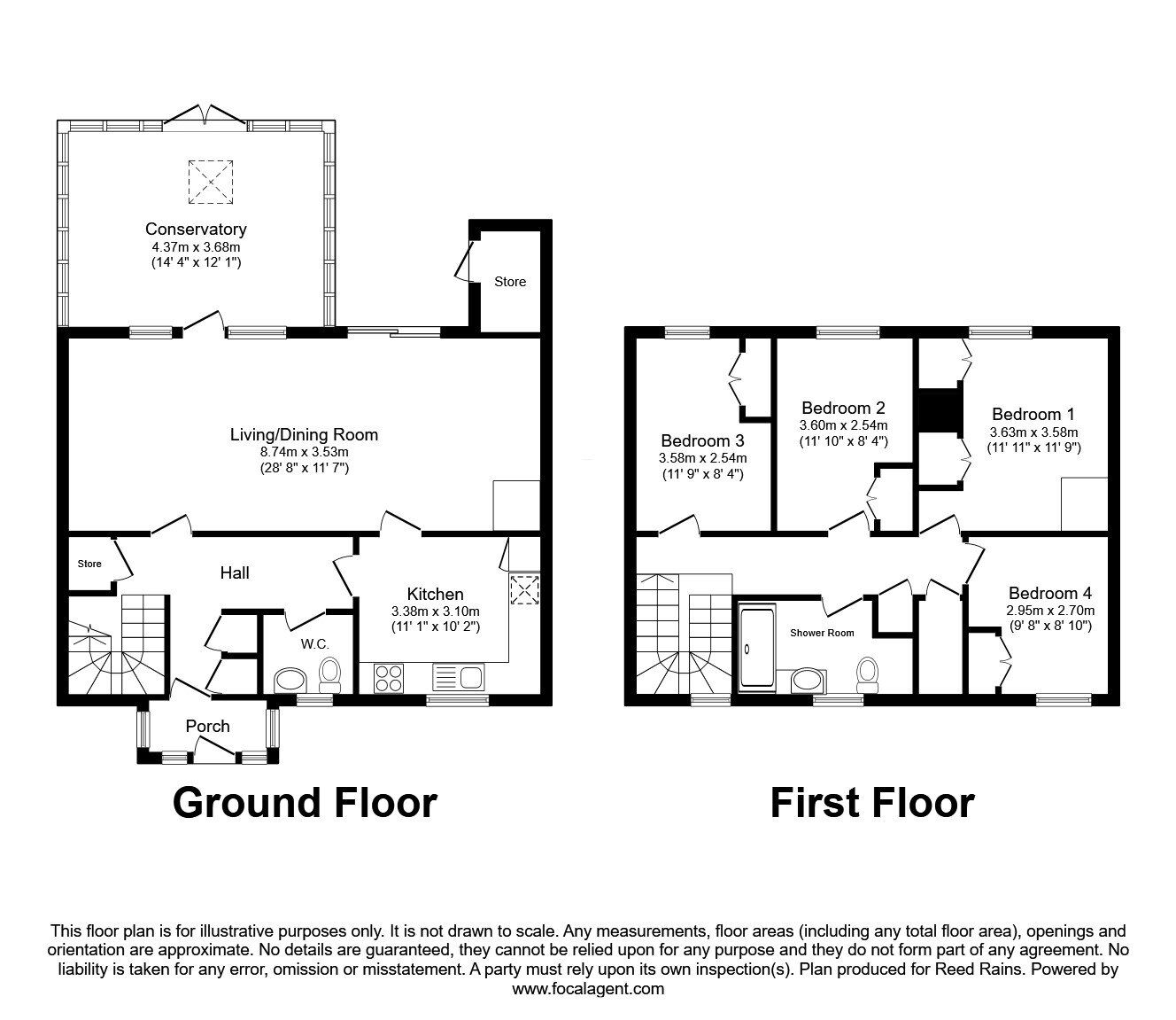 Floorplan of 4 bedroom End Terrace House for sale, Greame Street, Manchester, M16