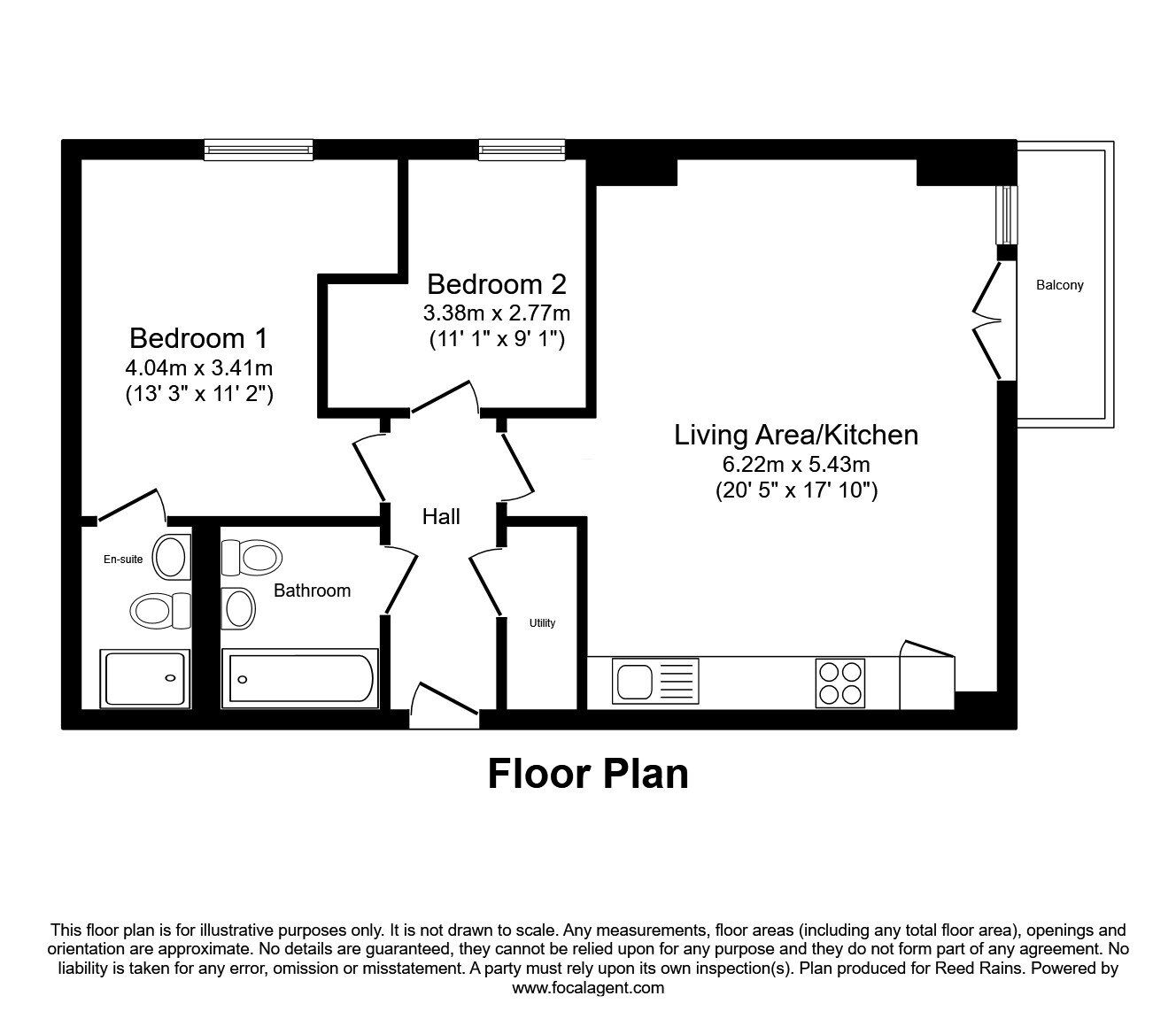 Floorplan of 2 bedroom Flat for sale, Ordsall Lane, Salford, M5