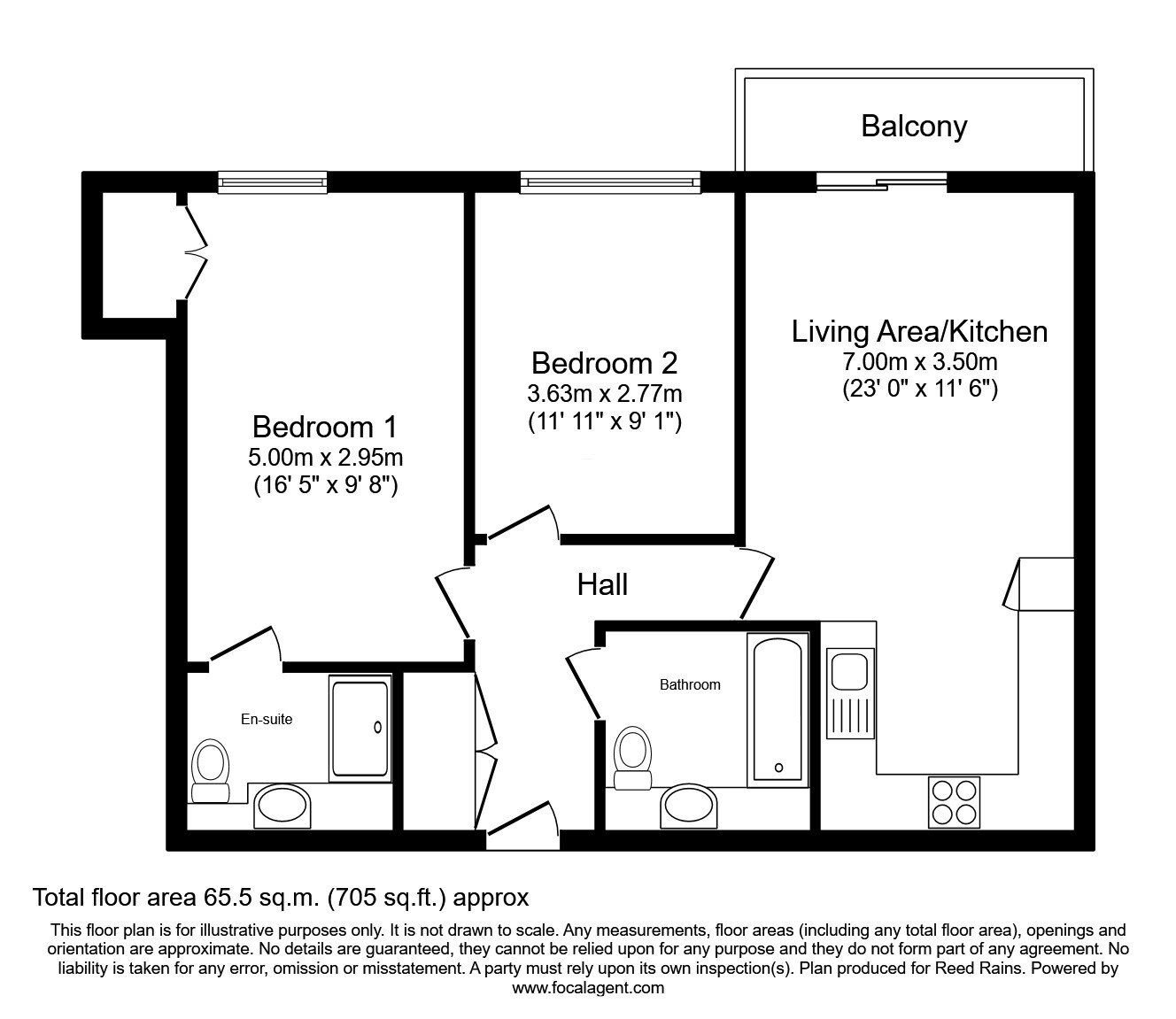 Floorplan of 2 bedroom Flat for sale, Chapel Street, Salford, M3