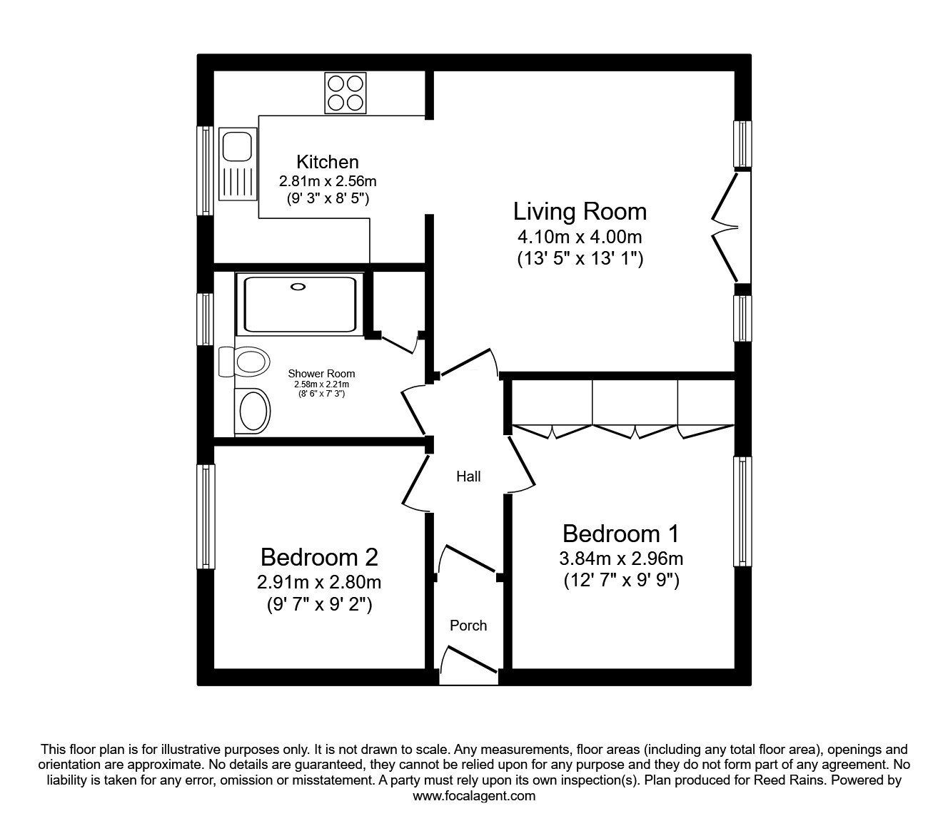 Floorplan of 2 bedroom Flat to rent, St. Lawrence Quay, Salford, Greater Manchester, M50