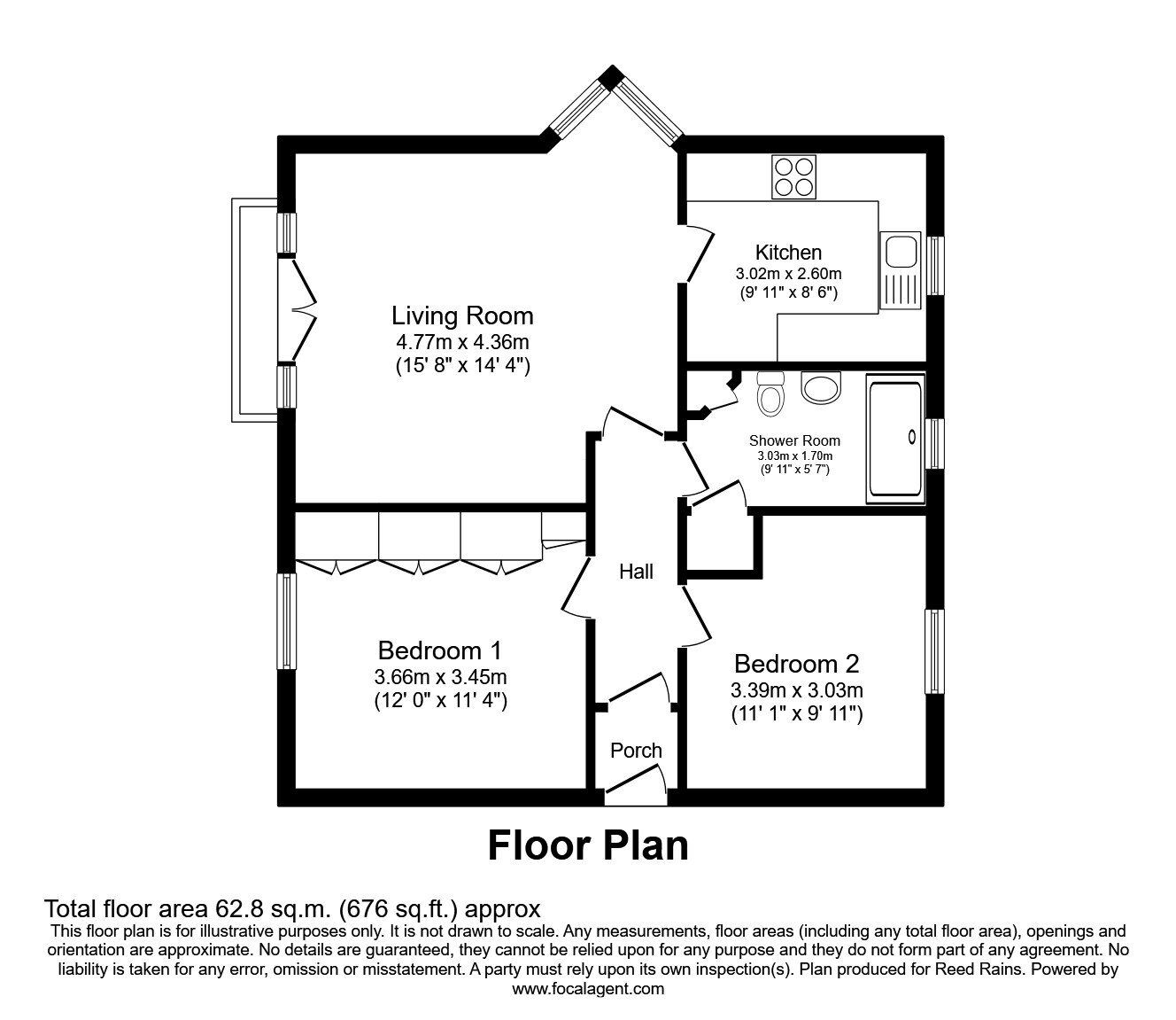Floorplan of 2 bedroom Flat to rent, Winnipeg Quay, Salford, Greater Manchester, M50