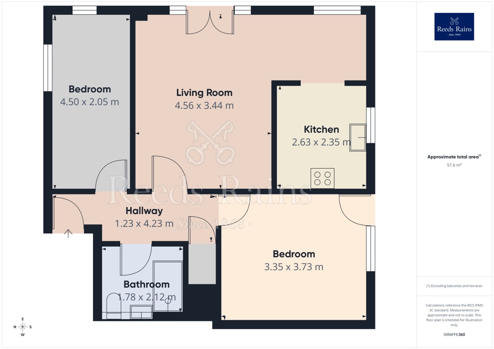 Floorplan of 2 bedroom Flat to rent, Vancouver Quay, Salford, Greater Manchester, M50