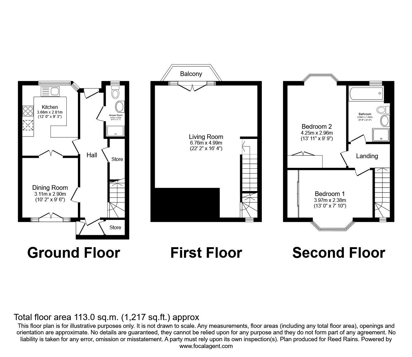 Floorplan of 2 bedroom House to rent, St. Lawrence Quay, Salford, Greater Manchester, M50