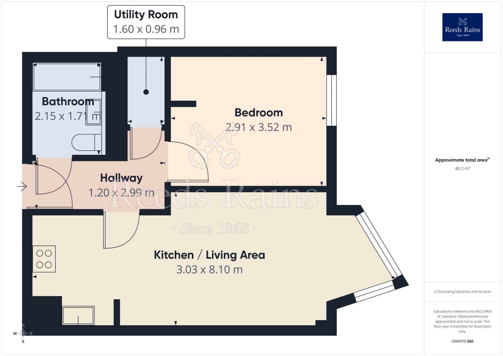 Floorplan of 1 bedroom Flat to rent, Ordsall Lane, Salford, Greater Manchester, M5