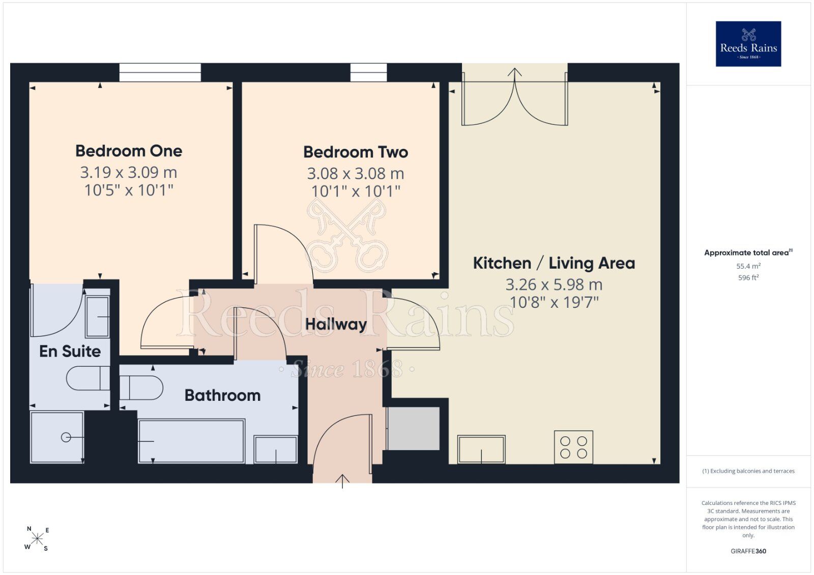 Floorplan of 2 bedroom Flat for sale, Derwent Street, Salford, M5