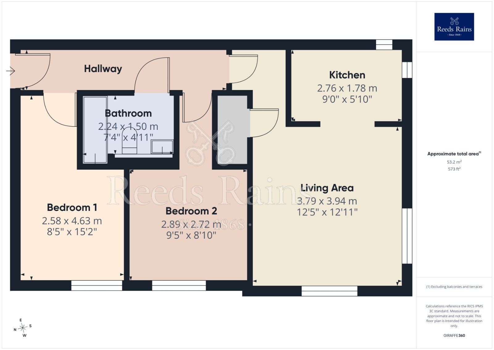 Floorplan of 2 bedroom Flat for sale, West Craven Street, Salford, M5