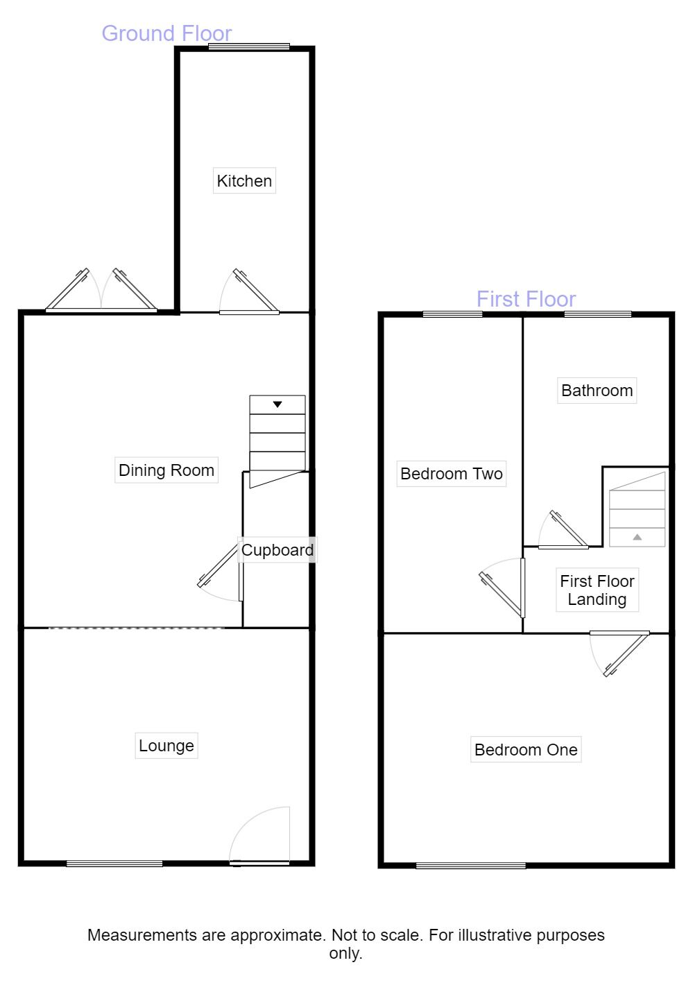Floorplan of 2 bedroom Mid Terrace House to rent, John Street, Beamish, Durham, DH9