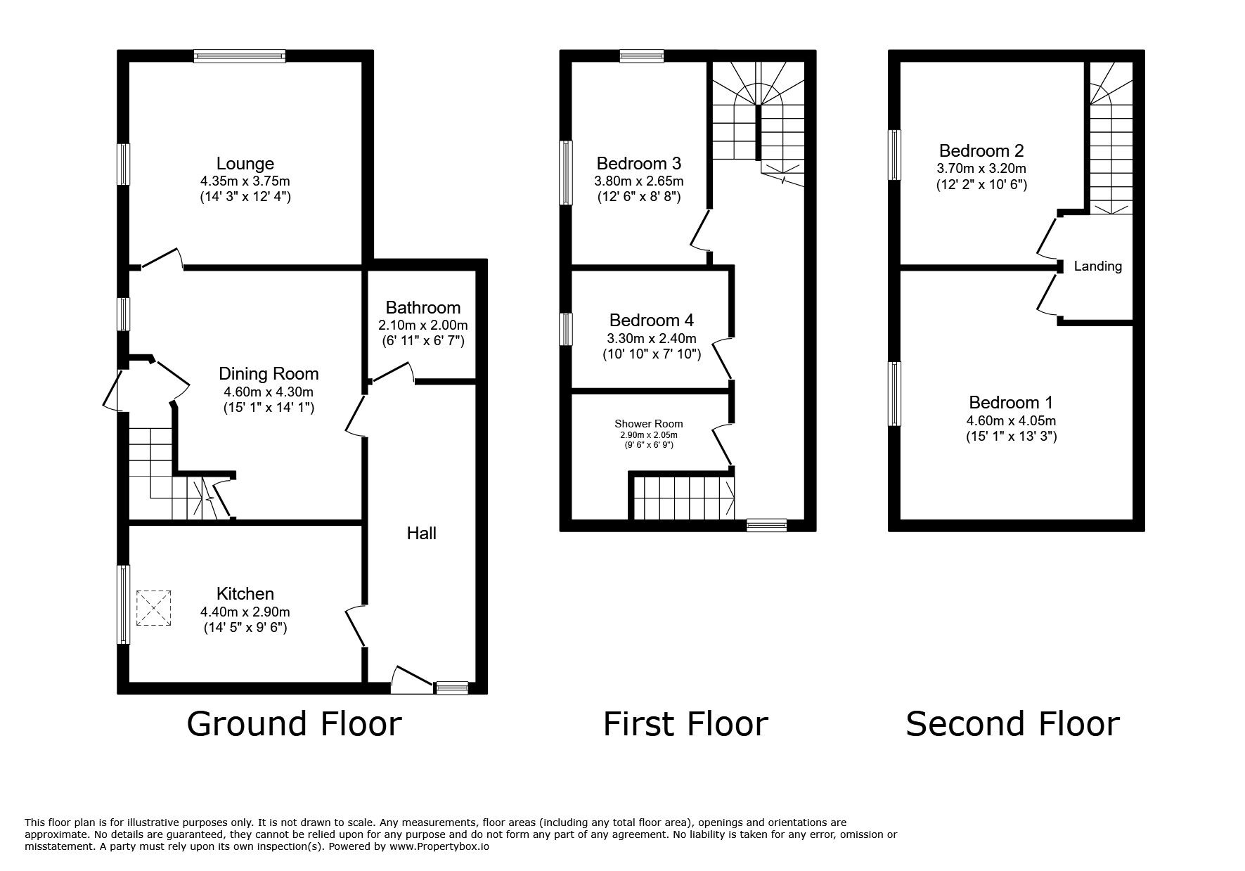 Floorplan of 4 bedroom End Terrace House for sale, Manor Road, Medomsley, Consett, DH8