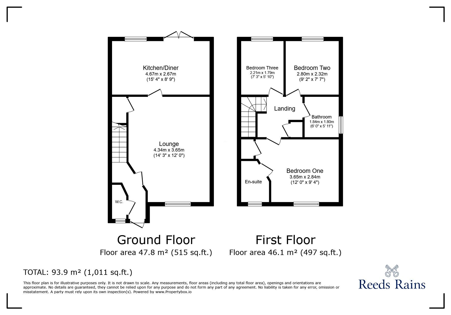 Floorplan of 3 bedroom Semi Detached House for sale, Kielder Drive, The Middles, Durham, DH9