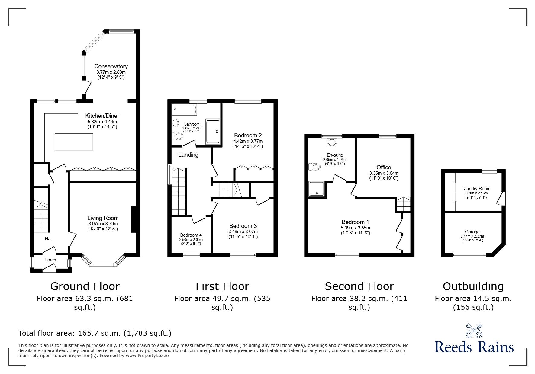 Floorplan of 5 bedroom Semi Detached House for sale, Durham Road, Lanchester, Durham, DH7