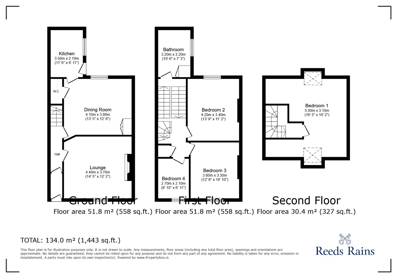 Floorplan of 4 bedroom Mid Terrace House for sale, Swinburne Terrace, Dipton, Durham, DH9