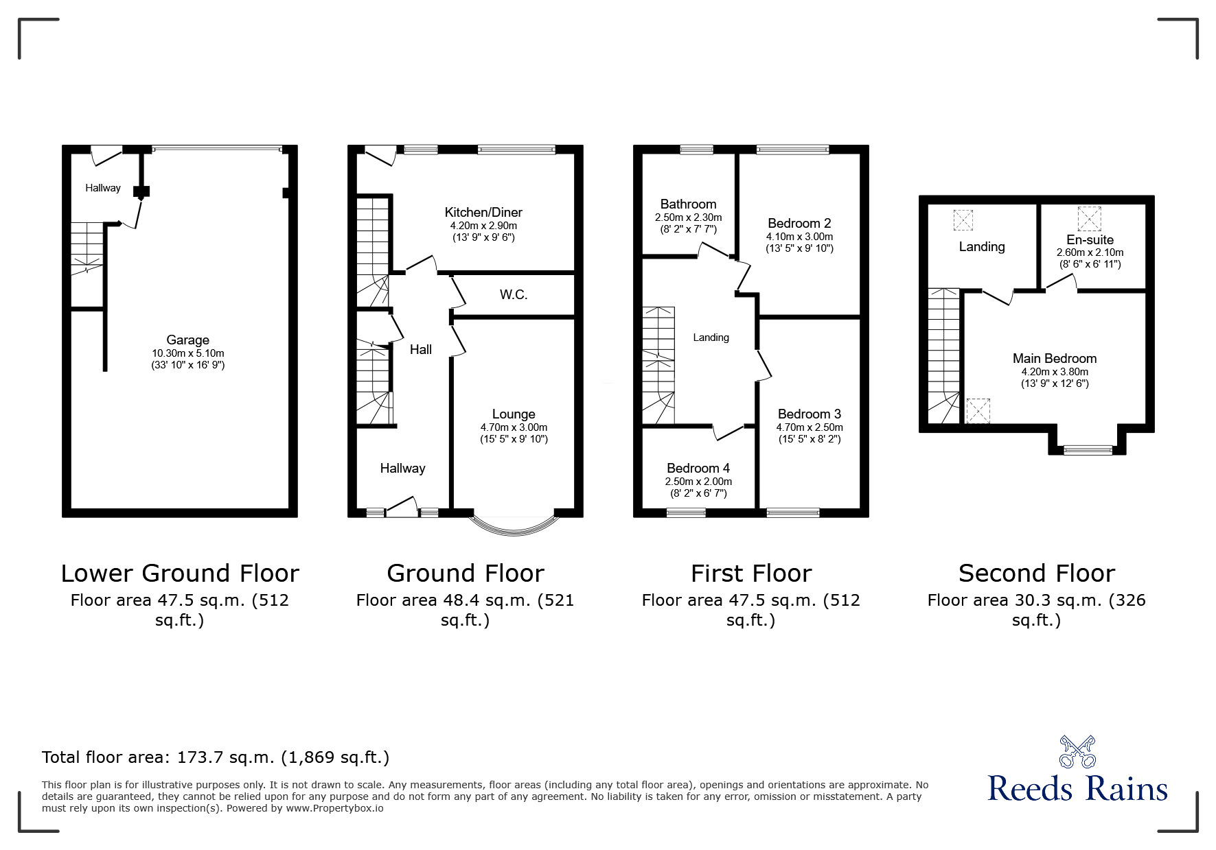 Floorplan of 4 bedroom End Terrace House for sale, Eden Villas, Beamish, Durham, DH9