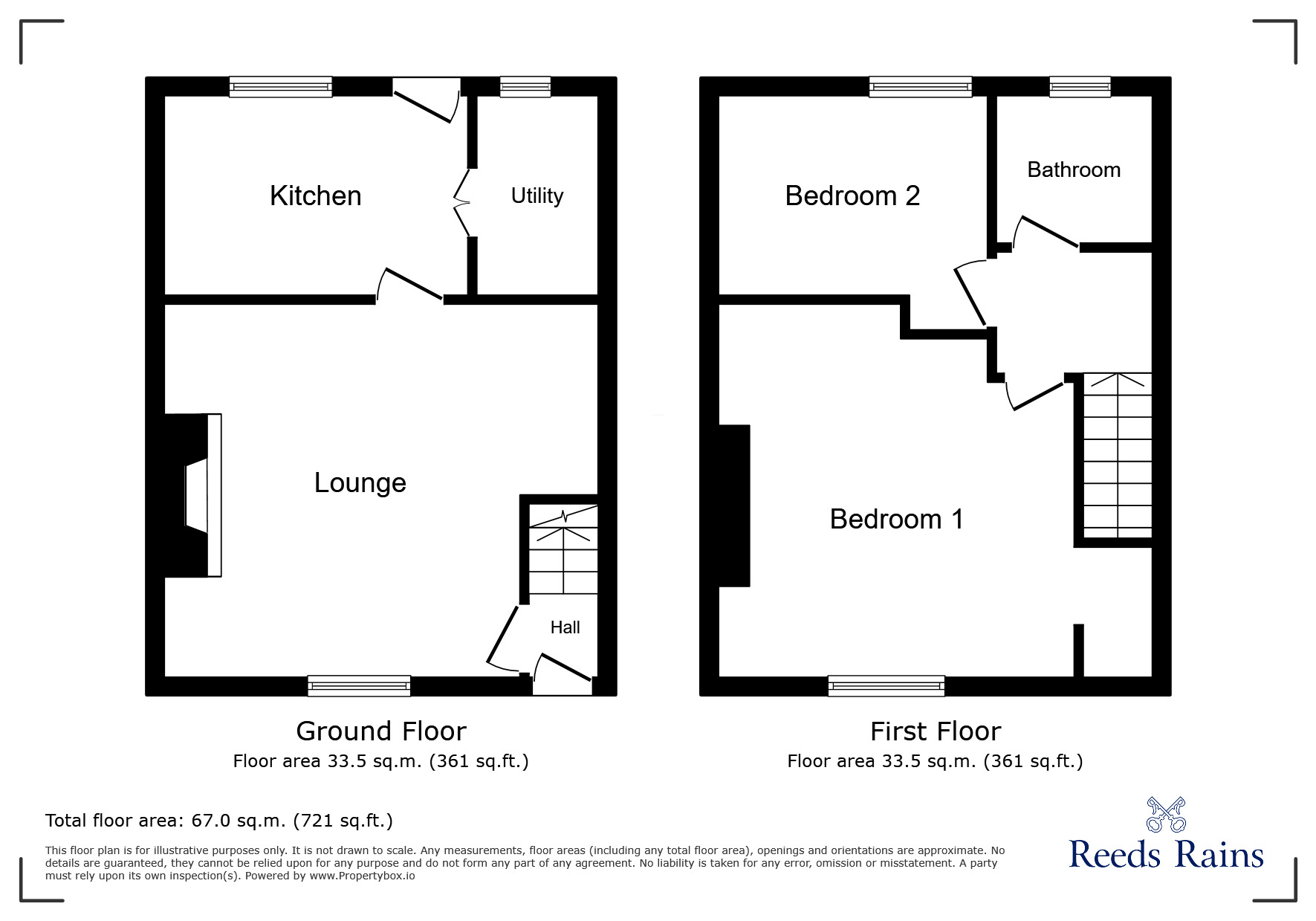 Floorplan of 2 bedroom Mid Terrace House for sale, Thomas Street, Annfield Plain, Durham, DH9
