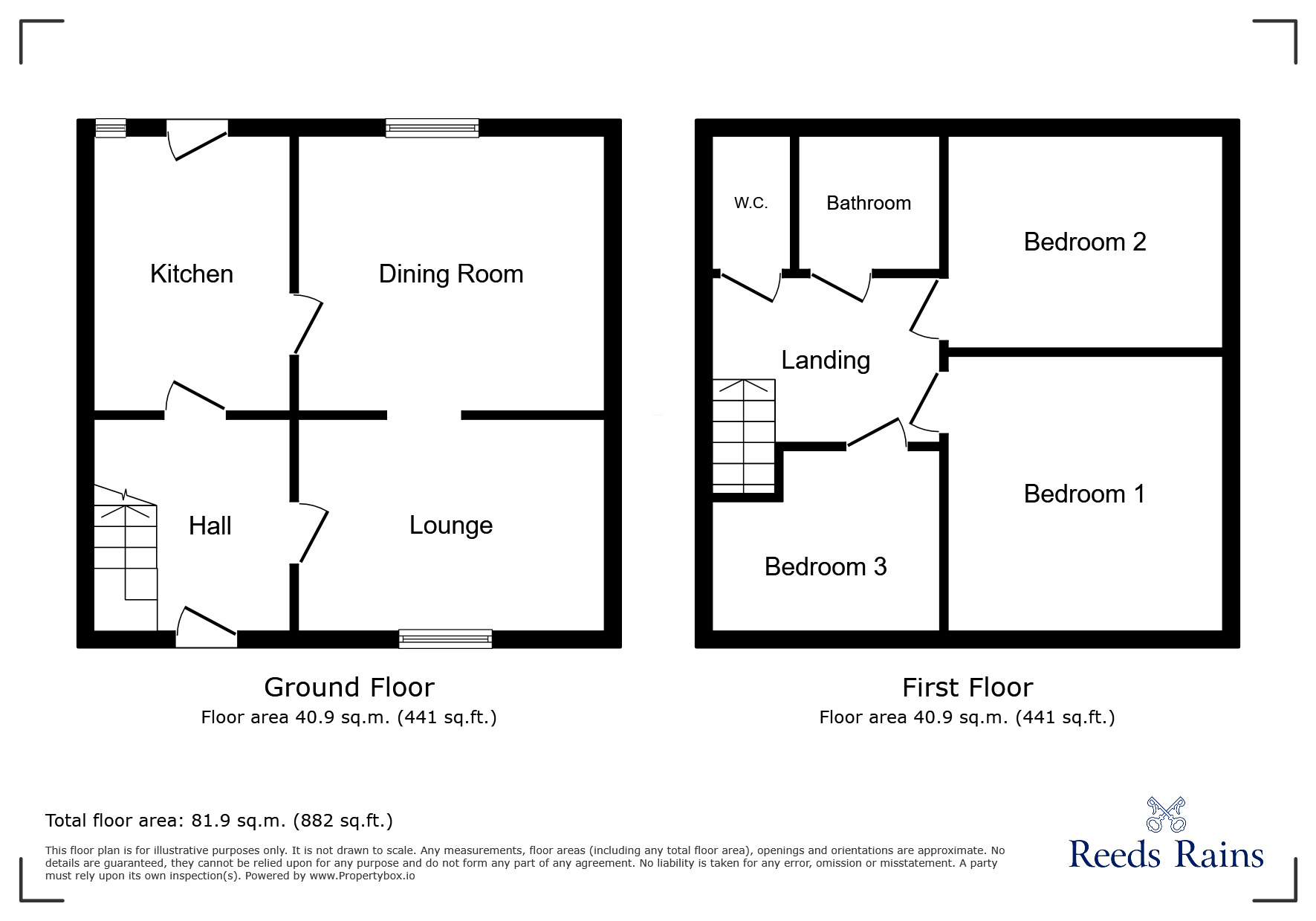 Floorplan of 3 bedroom Semi Detached House for sale, Thorntree Terrace, Stanley, Durham, DH9