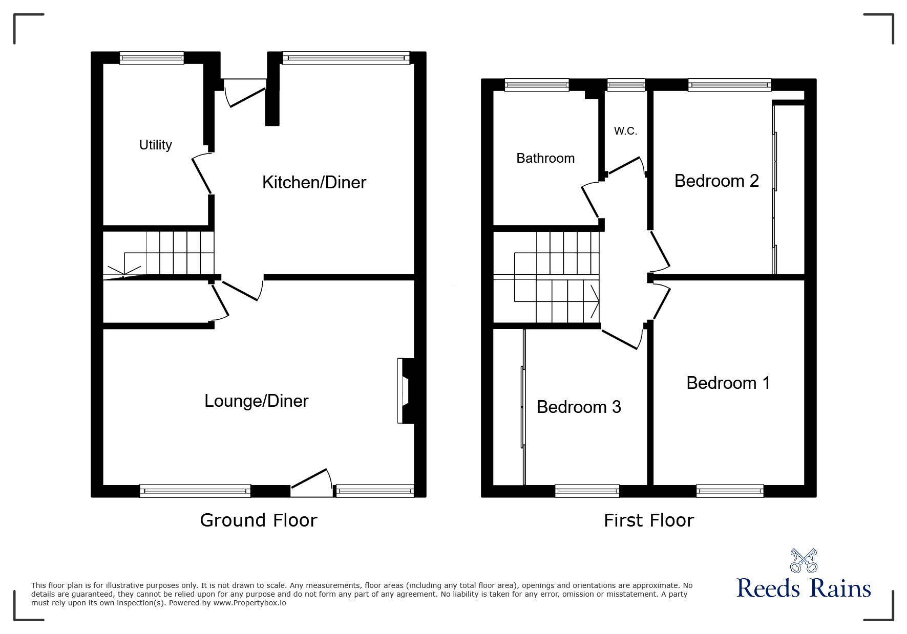 Floorplan of 3 bedroom End Terrace House for sale, St. Margarets Drive, Tanfield, Durham, DH9