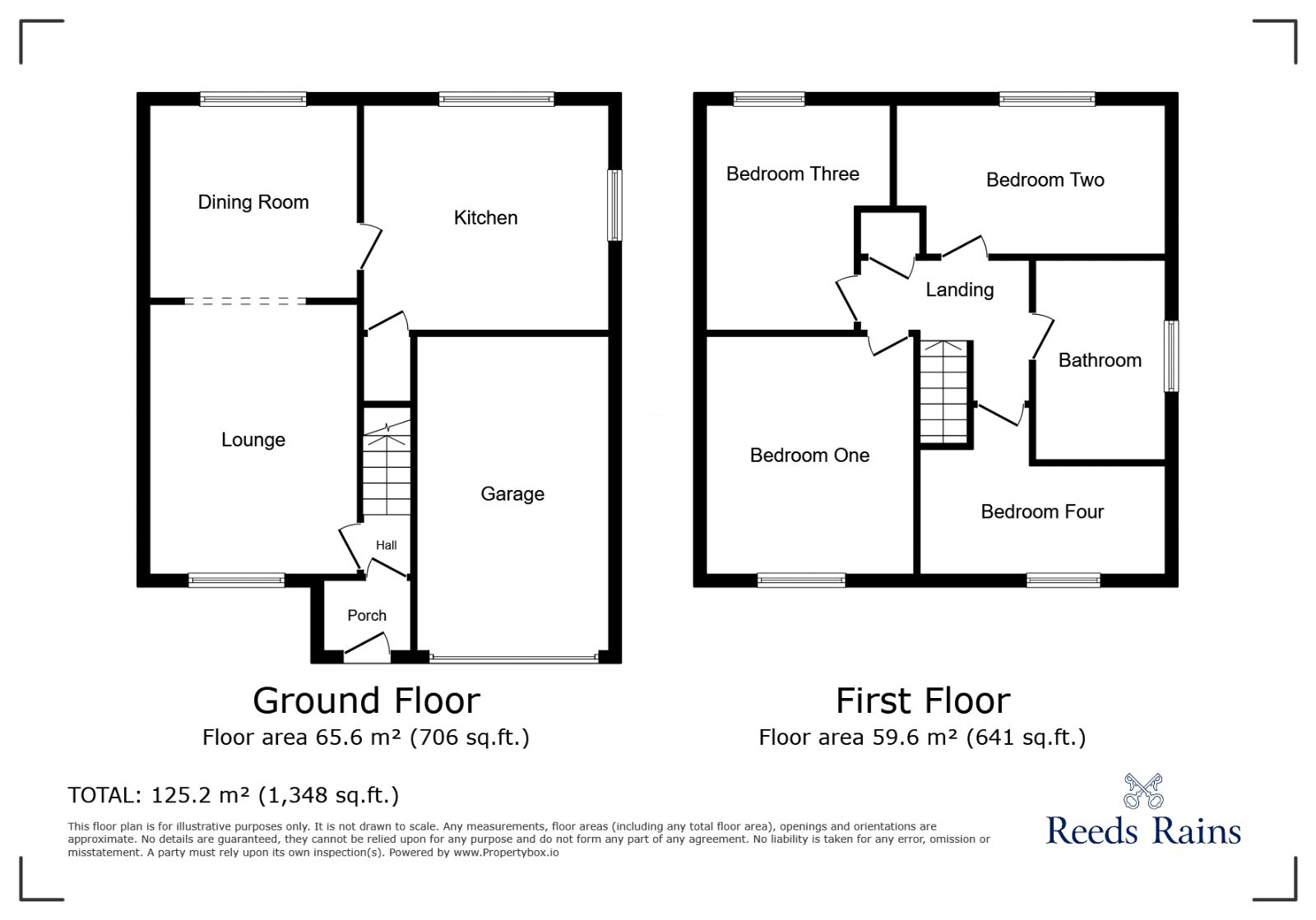 Floorplan of 4 bedroom Detached House for sale, Woodburn, Tanfield Lea, Durham, DH9