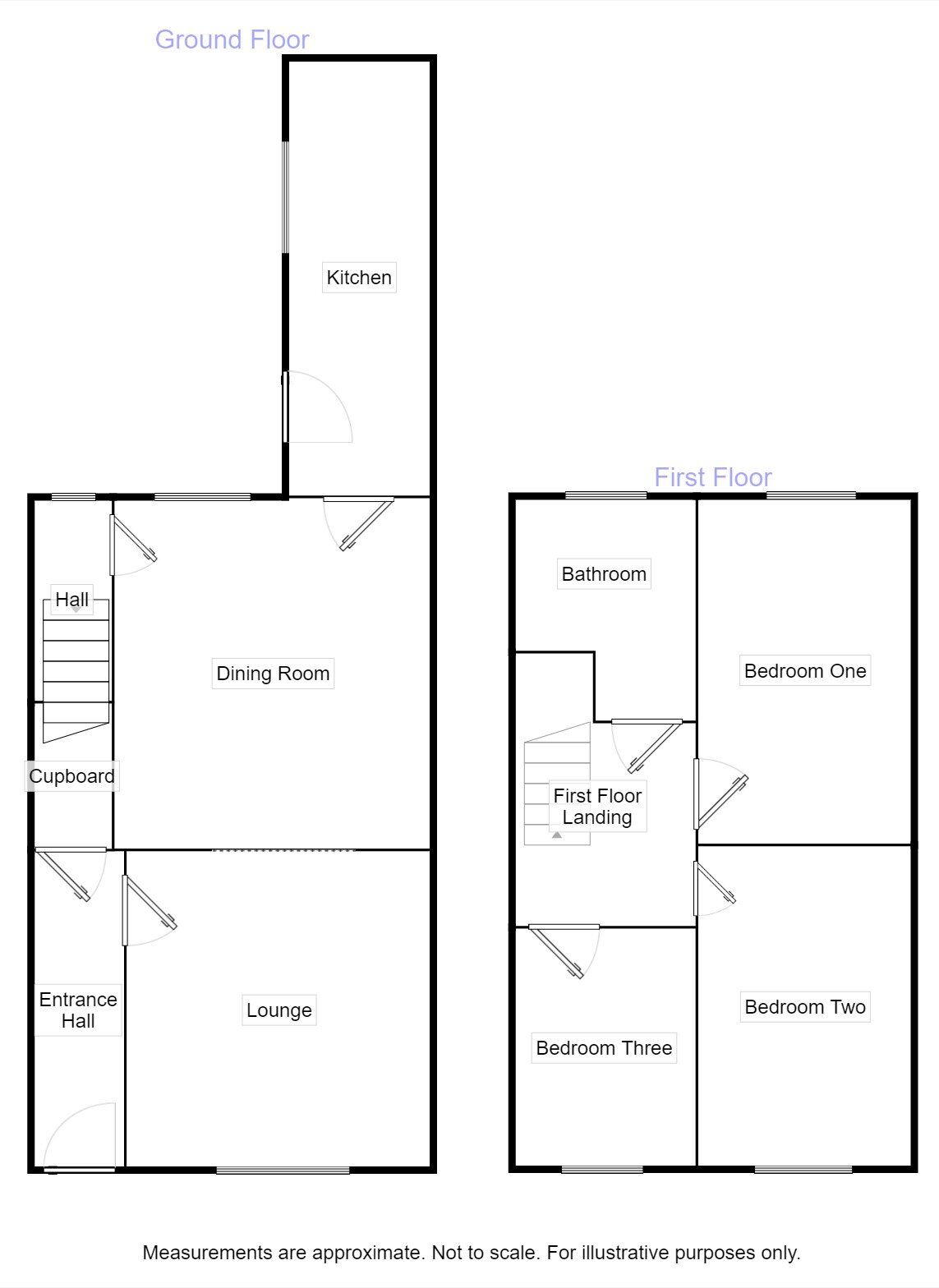 Floorplan of 3 bedroom Mid Terrace House for sale, Derwent Street, Stanley, County Durham, DH9