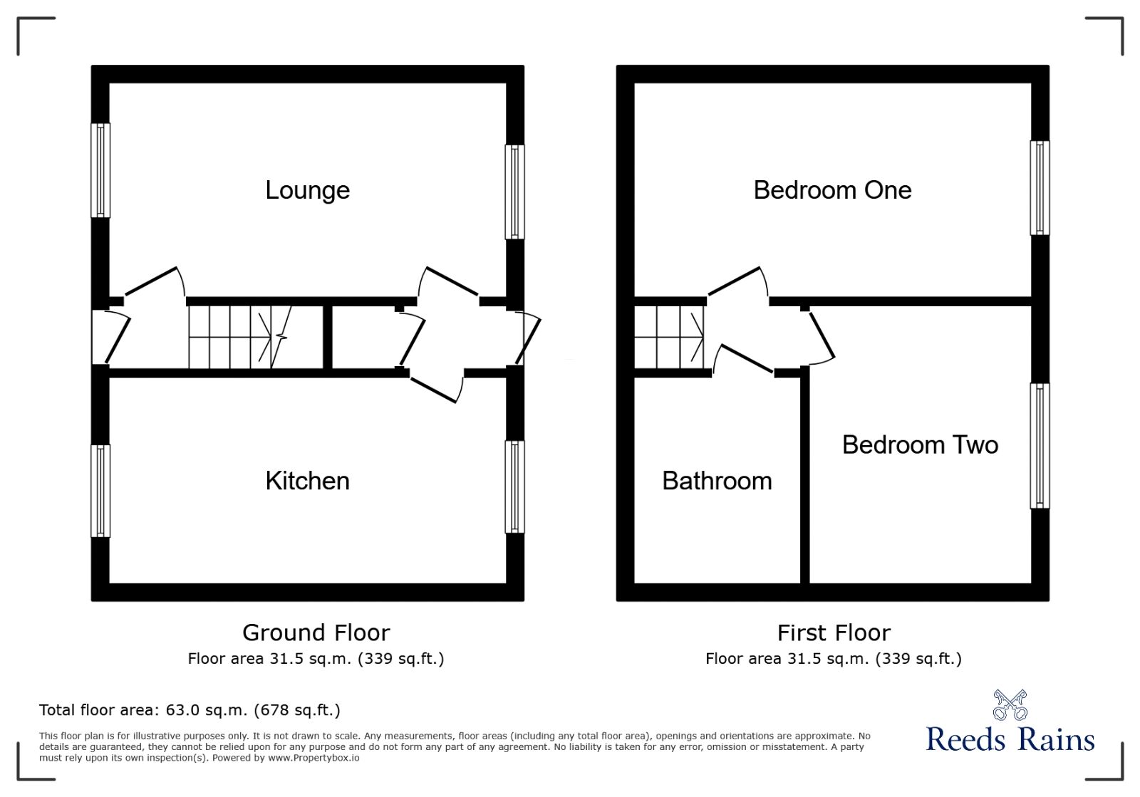 Floorplan of 2 bedroom Mid Terrace House for sale, Lilac Terrace, Stanley, Durham, DH9