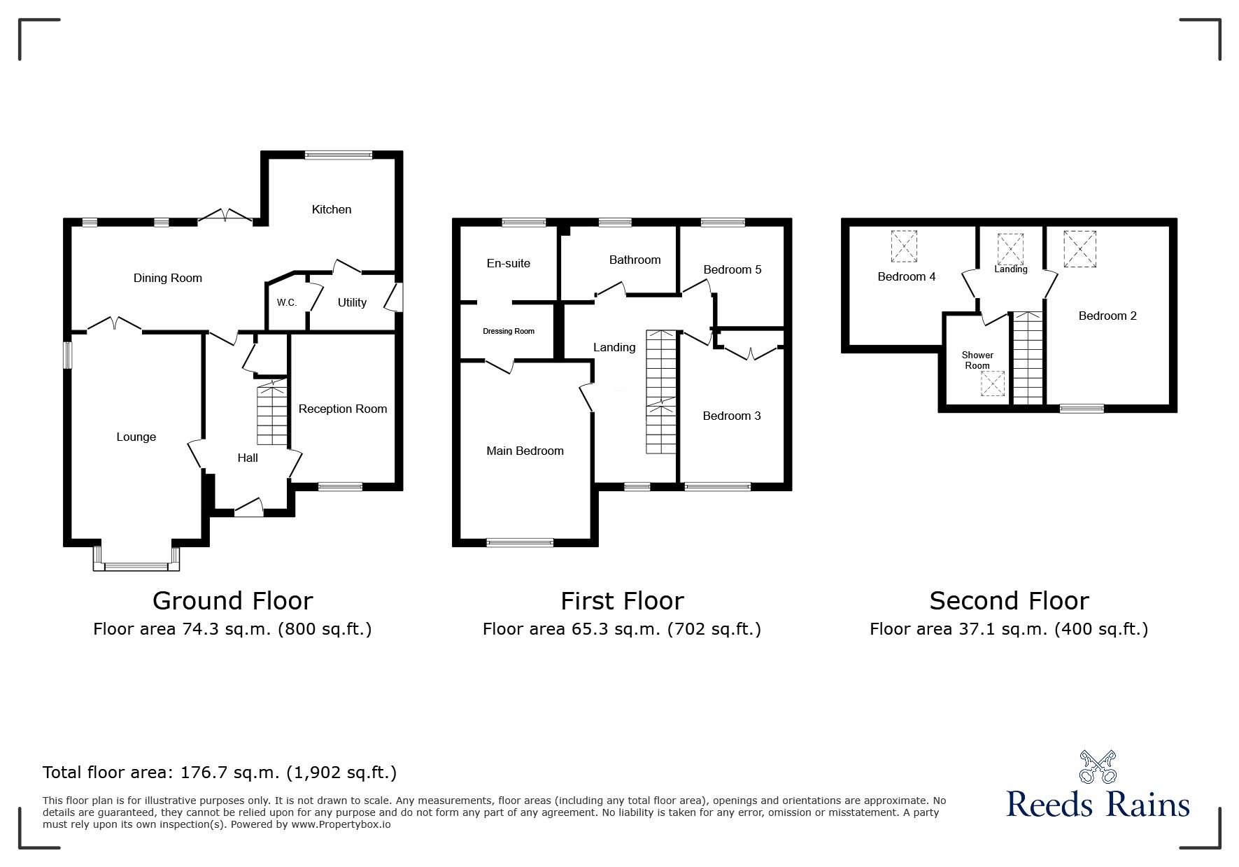 Floorplan of 5 bedroom Detached House for sale, Orchard Grove, Stanley, Durham, DH9