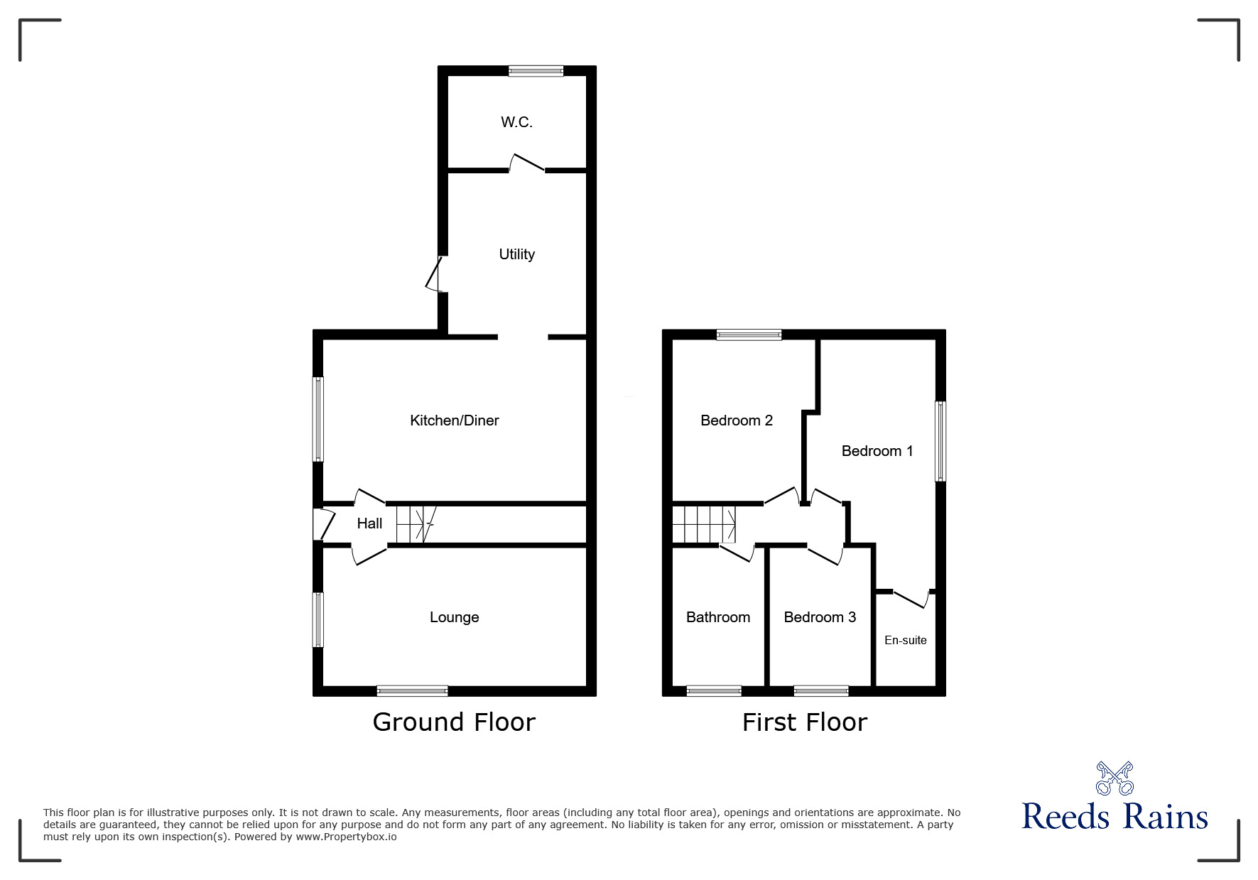 Floorplan of 3 bedroom End Terrace House for sale, Oliver Street, Stanley, Durham, DH9