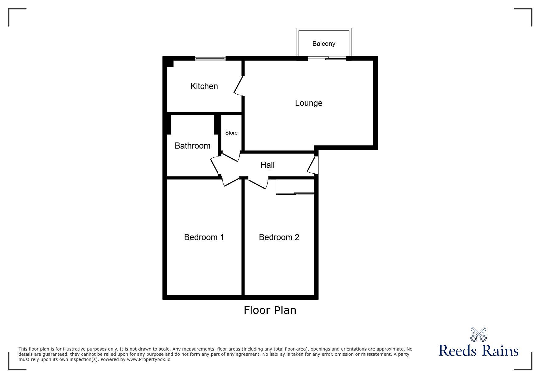 Floorplan of 2 bedroom  Flat for sale, Edencroft, West Pelton, Durham, DH9