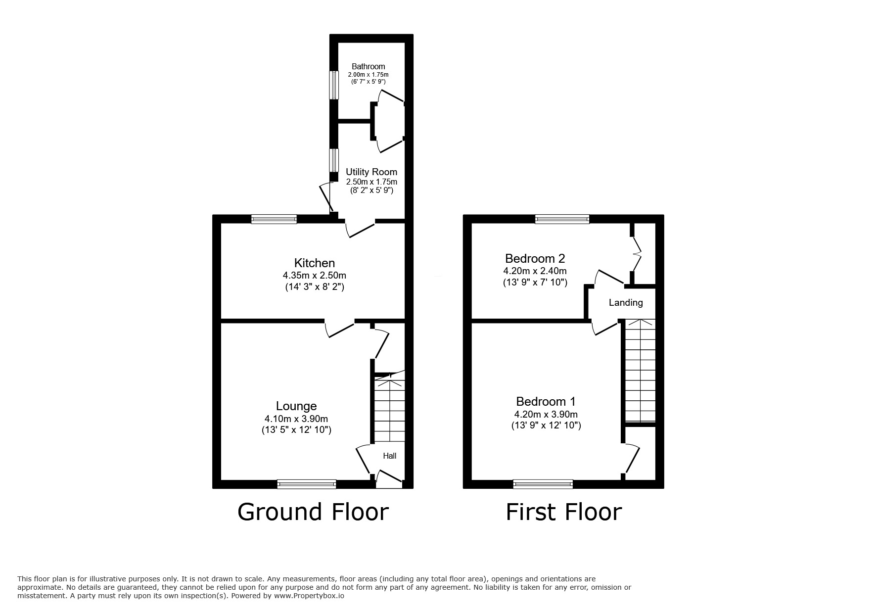 Floorplan of 2 bedroom Mid Terrace House to rent, Mary Street, Annfield Plain, Durham, DH9