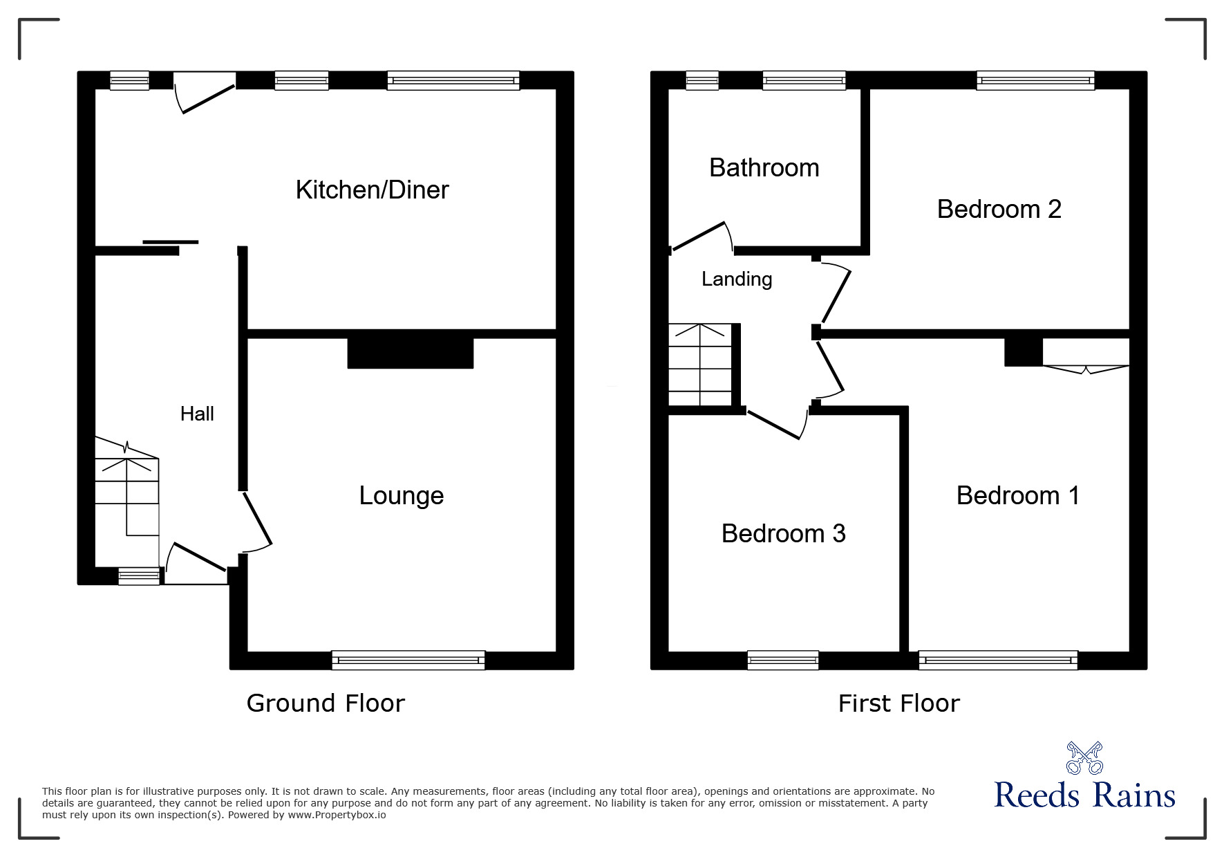 Floorplan of 3 bedroom Mid Terrace House for sale, Acton Dene, Durham, DH9